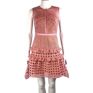 Self-Portrait lace pattern dress